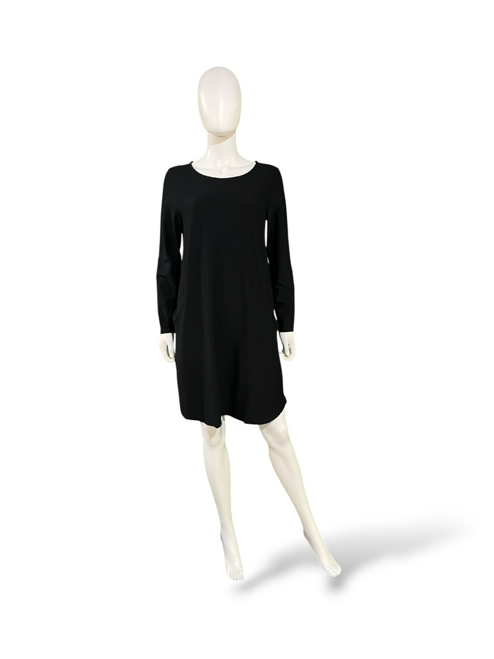 Eileen Fisher Black Shift Dress, Medium